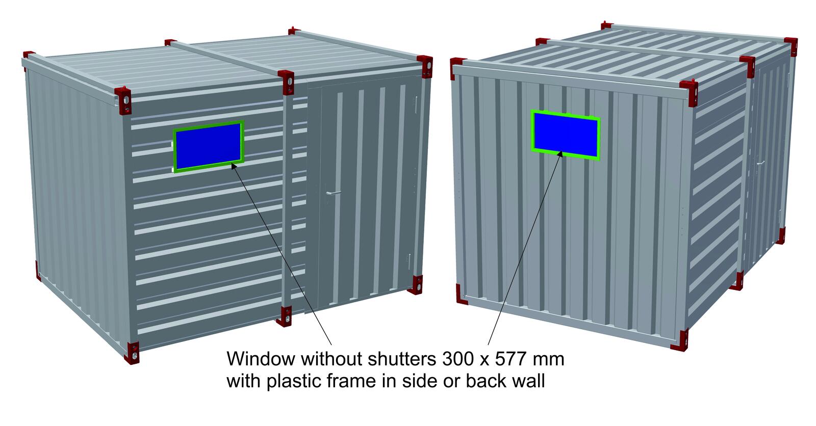 Window for Containers 577mm x 300mm Side or End
