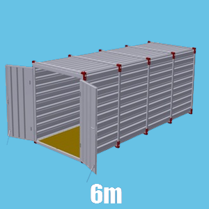 best alternative to a 20ft shipping container - 6m Flatpack container from Kovobel