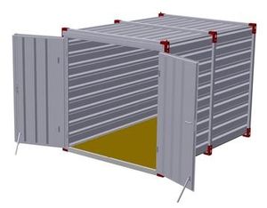 3m Storage Container with Double Doors on End