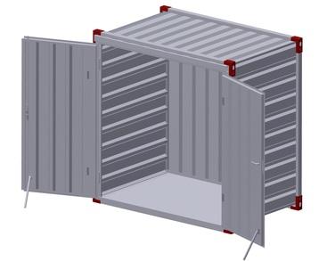 2200 x 1375mm Storage Container with Steel Floor & Double Door on Side