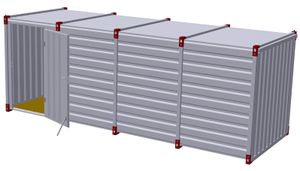 6m Storage Container Single Door on Side
