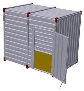 3m Storage Container - Wooden Floor 2.43m Inner Height with Door on Side