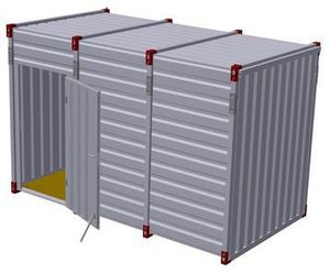 4m Storage Container - Wooden Floor 2.43m Inner Height with Single Door on Side