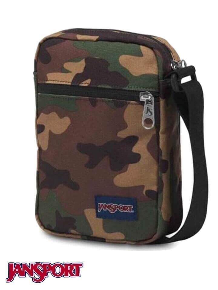 camouflage print shoulder bag front view