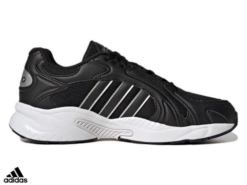 black adidas trainer side view