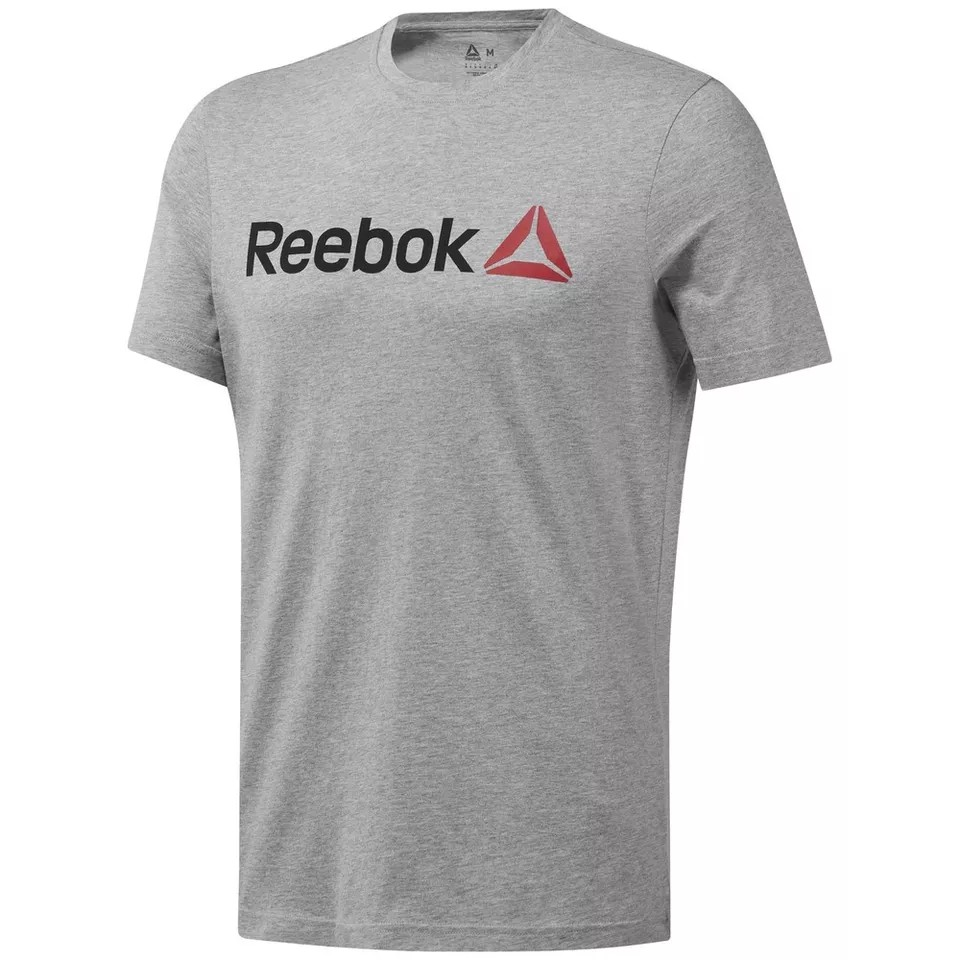 reebok grey t-shirt with logo in the chest