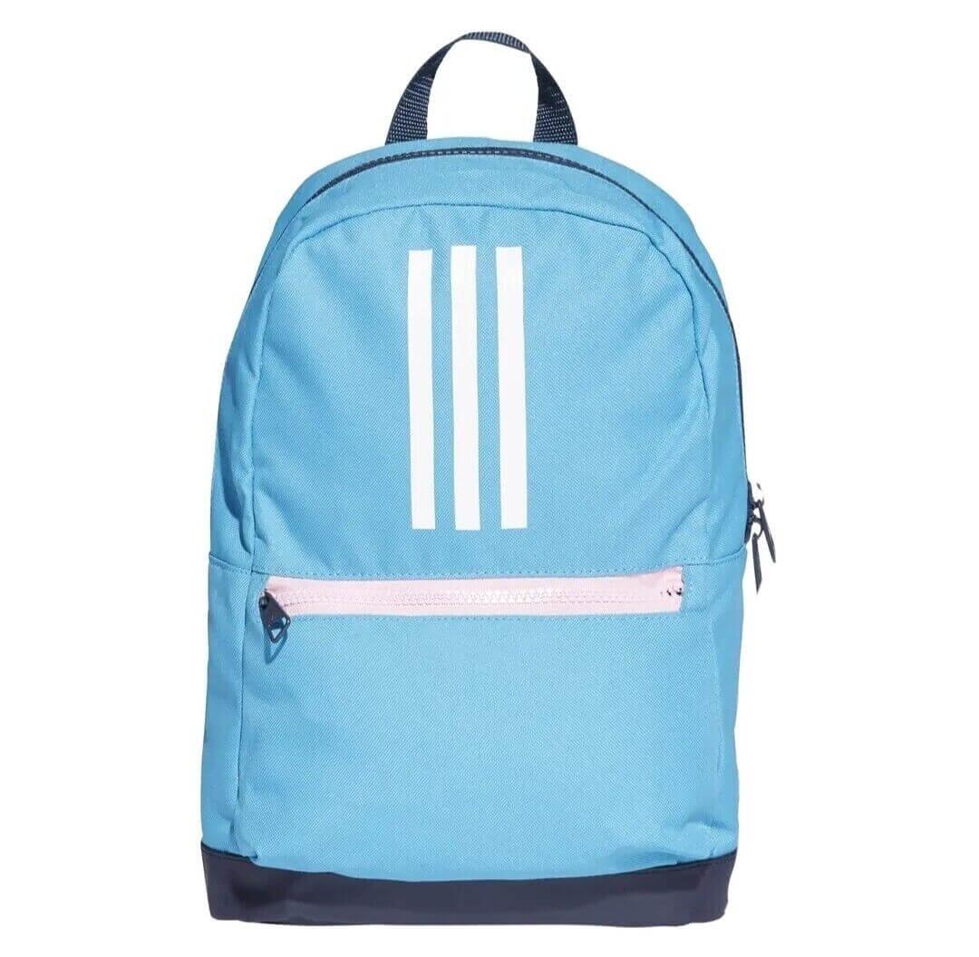 Blue Adidas Backpack with logo on the front