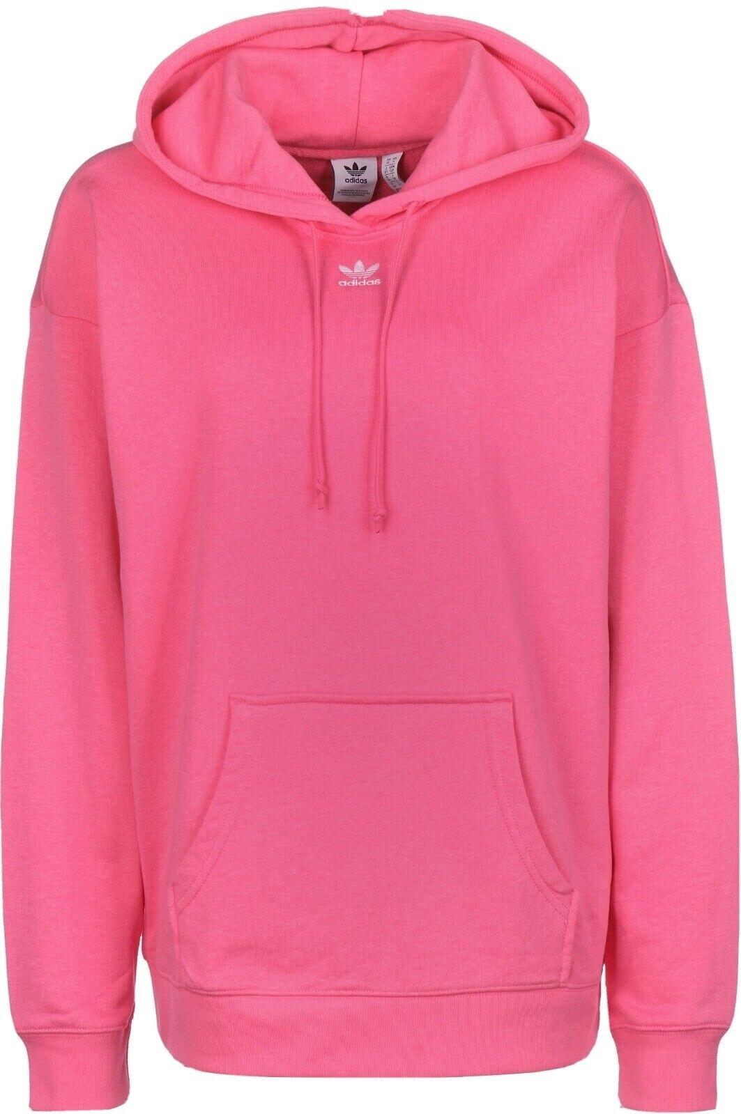 front view Pink adidas jumper with logo on the front