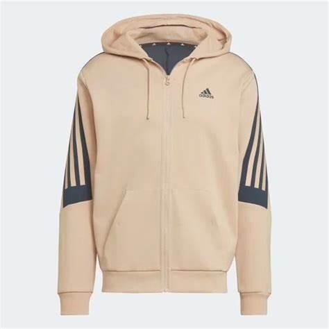Adidas Future Icon 3 Stripe Full Zip Hoodie