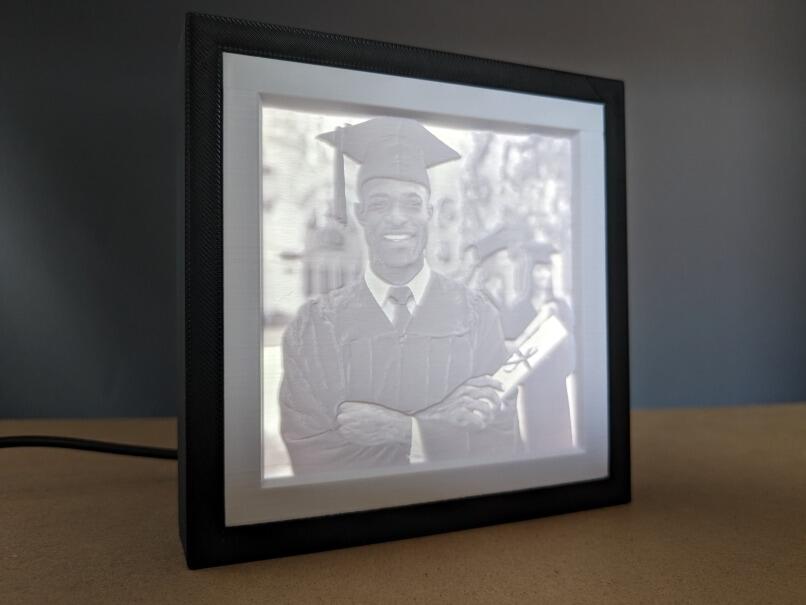 Lithophane picture frames