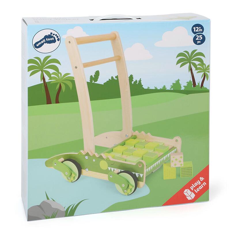 Small Foot Wooden Crocodile Baby Walker Wooden Blocks Incy Wincy Toys