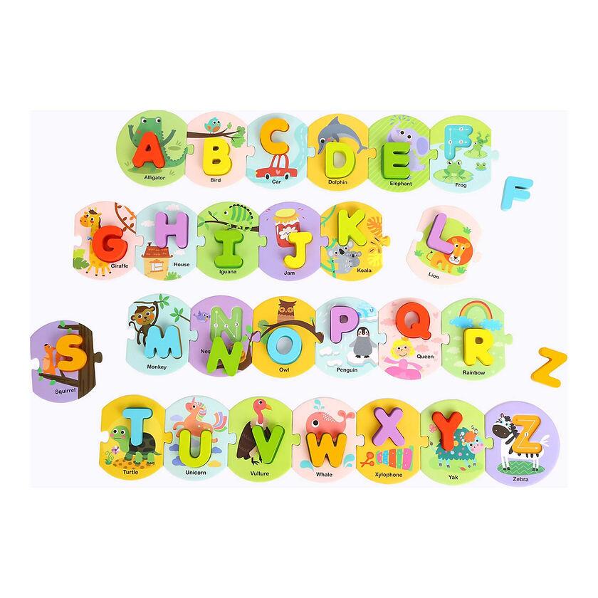 Tooky Toy Wooden Alphabet Puzzle | Gifts For Toddlers | Incy Wincy Toys