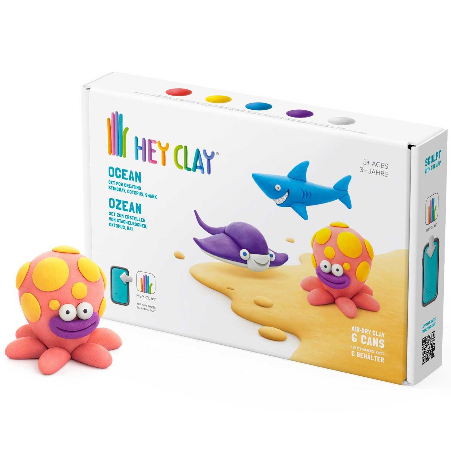 Buy Hey Clay Ocean 6 Can Set, Dough and modelling toys