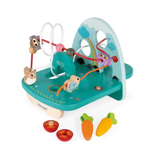 Janod Wooden Rabbit Activity Toy back view