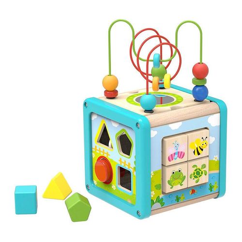 Colourful shape sorter with 4 shapes