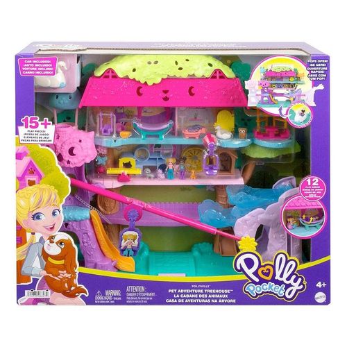 Polly Pocket Pollyville Pet Adventure Treehouse Playset
