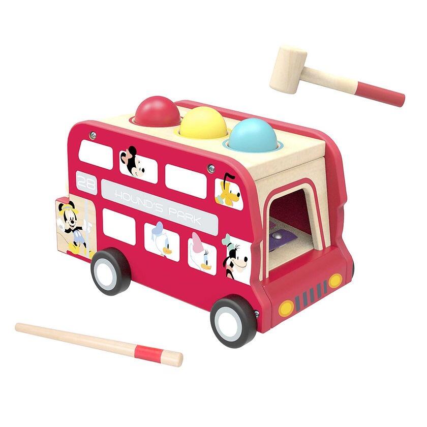 Disney Wooden Mickey Punch Ball And Xylophone Bus