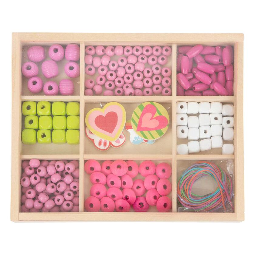 Threading Beads Crafting Set In Wooden Box