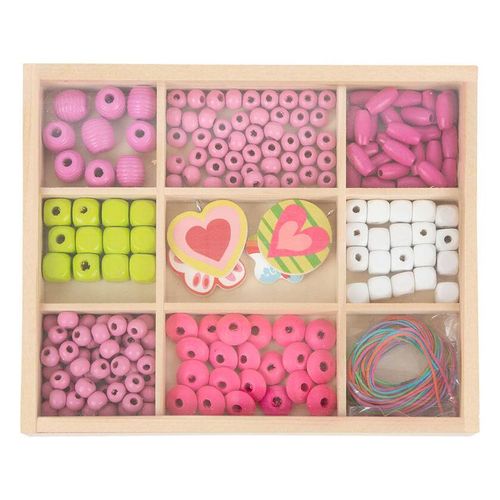 Threading Beads Crafting Set In Wooden Box
