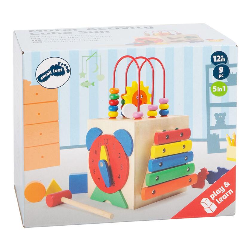 Small Foot Wooden Motor Activity Cube Sun In Box