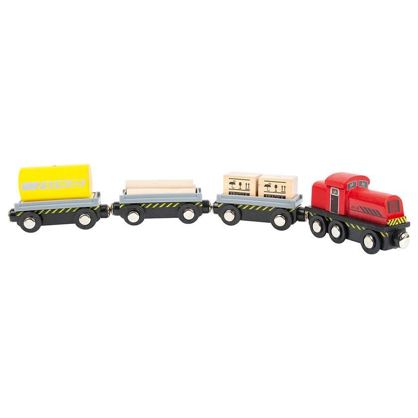 Wooden Train Set - Freight Depot with Accessories
