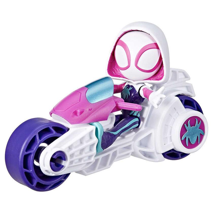 Abito Cosplay Ufficiale Marvel Spidey & Friends Ghost Spider, Vestito In Tulle Con Cappuccio Per Bambine, Taglie 2T-5T