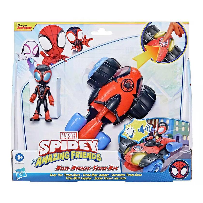 Spidey And His Amazing Friends Glow Tech Lights And Sounds Morales Techno Racer Boxed