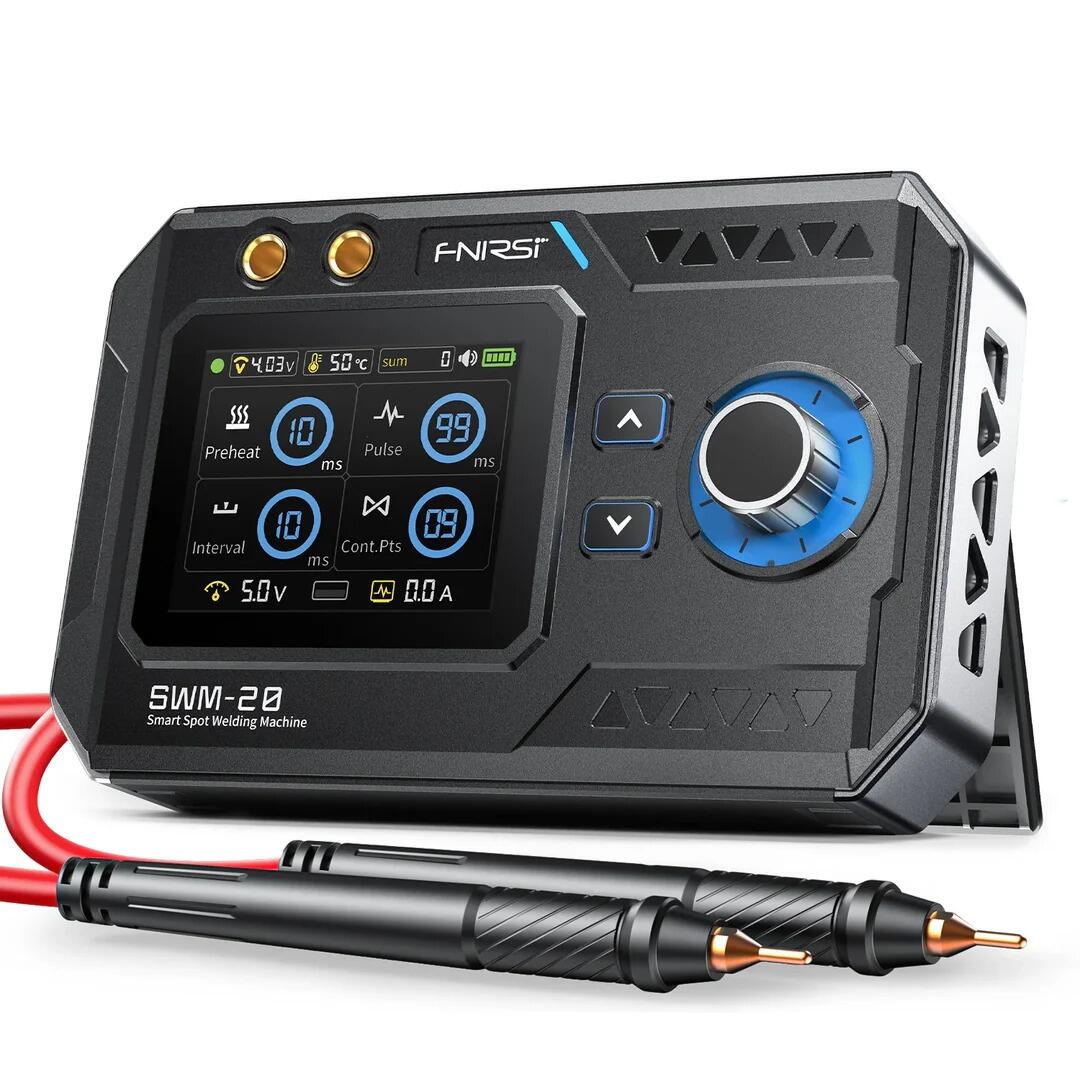 FNIRSI SWM-20 1200A Dual-Pulse 2-in-1 Portable Battery Spot Welder