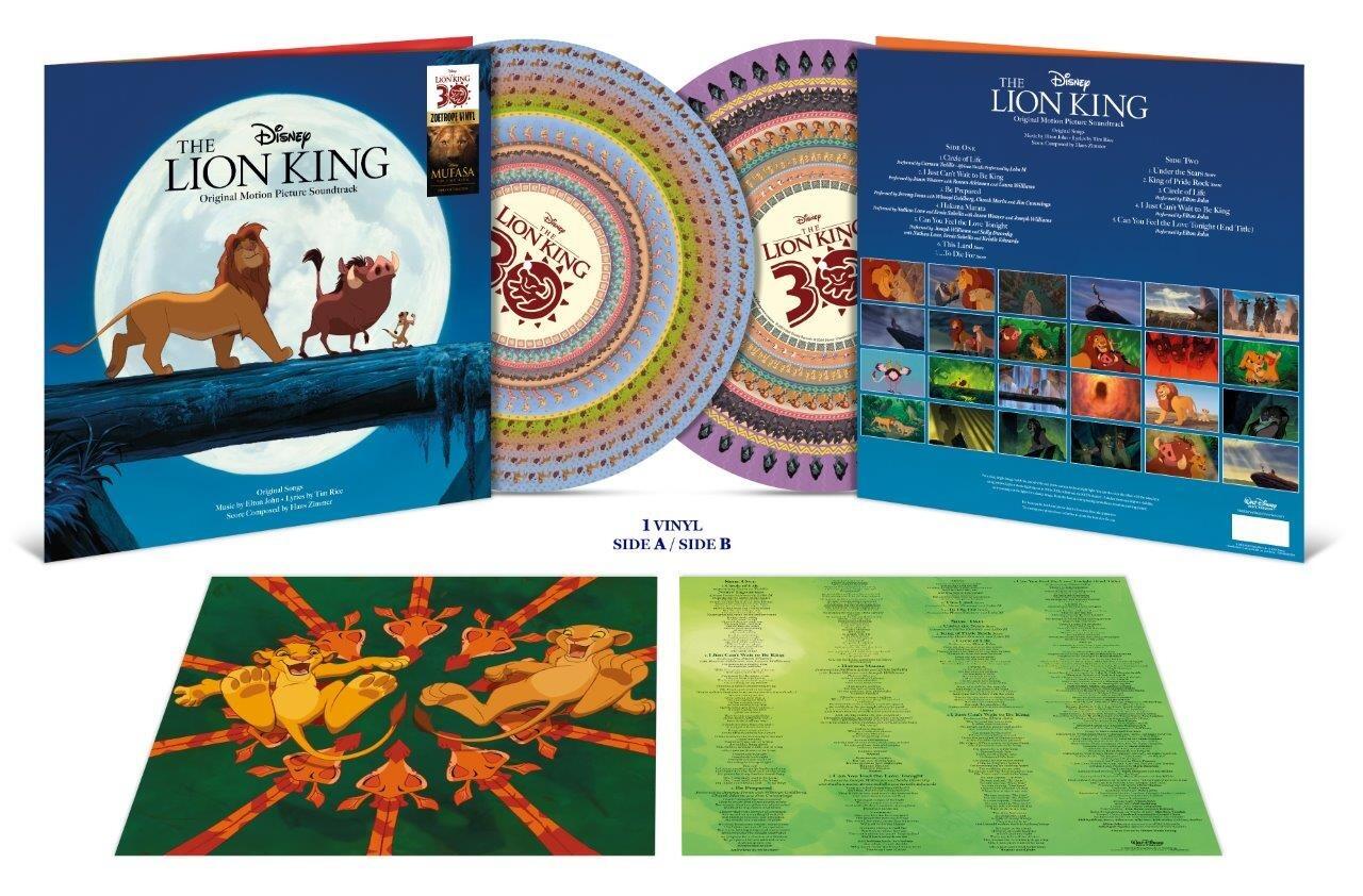THE LION KING Zoetrope Vinyl Record 30TH ANNIVERSARY EDITION