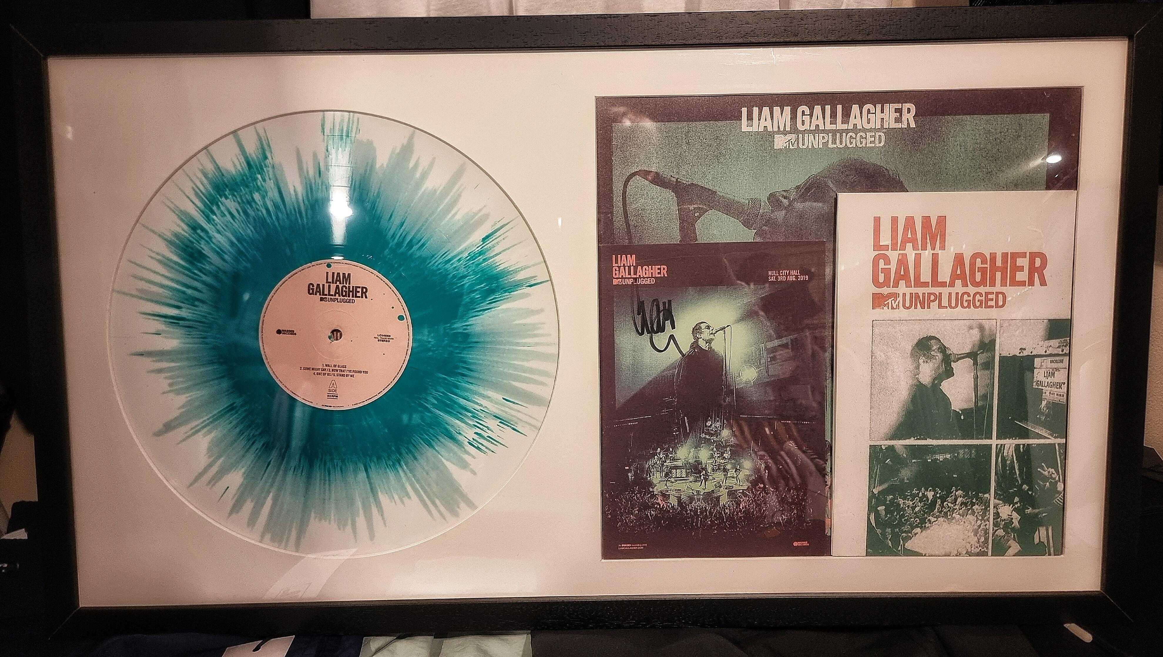 LIAM GALLAGHER - MTV Unplugged Framed Splatter Vinyl, Signed