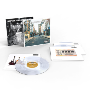 "Oasis What’s The Story Morning Glory crystal clear vinyl 30th anniversary edition – 3LP featuring new Noel Gallagher mixes"