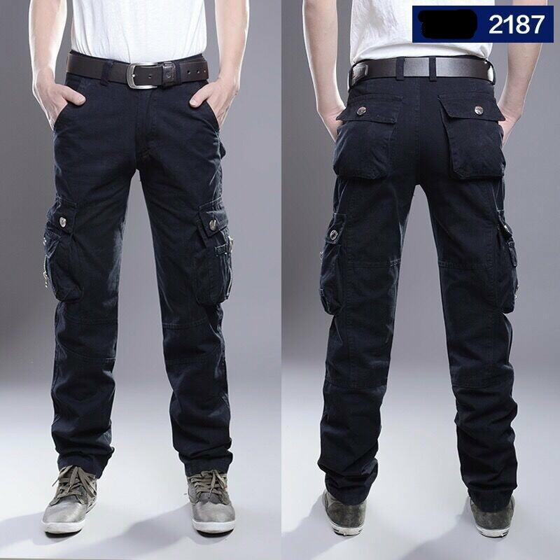 Pure Cotton Casual Cargo Pants Men Military Tactical Joggers Multi-Pocket Outdoor Hiking Trekking Sweatpants Male Hip Hop Bottom