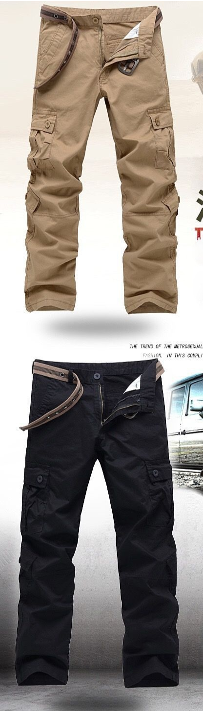 Pure Cotton Casual Cargo Pants Men Military Tactical Joggers Multi-Pocket Outdoor Hiking Trekking Sweatpants Male Hip Hop Bottom