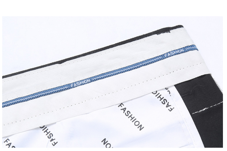 98% Cotton Casual Men's Trousers Classic Style Straight Loose High Waist Elastic