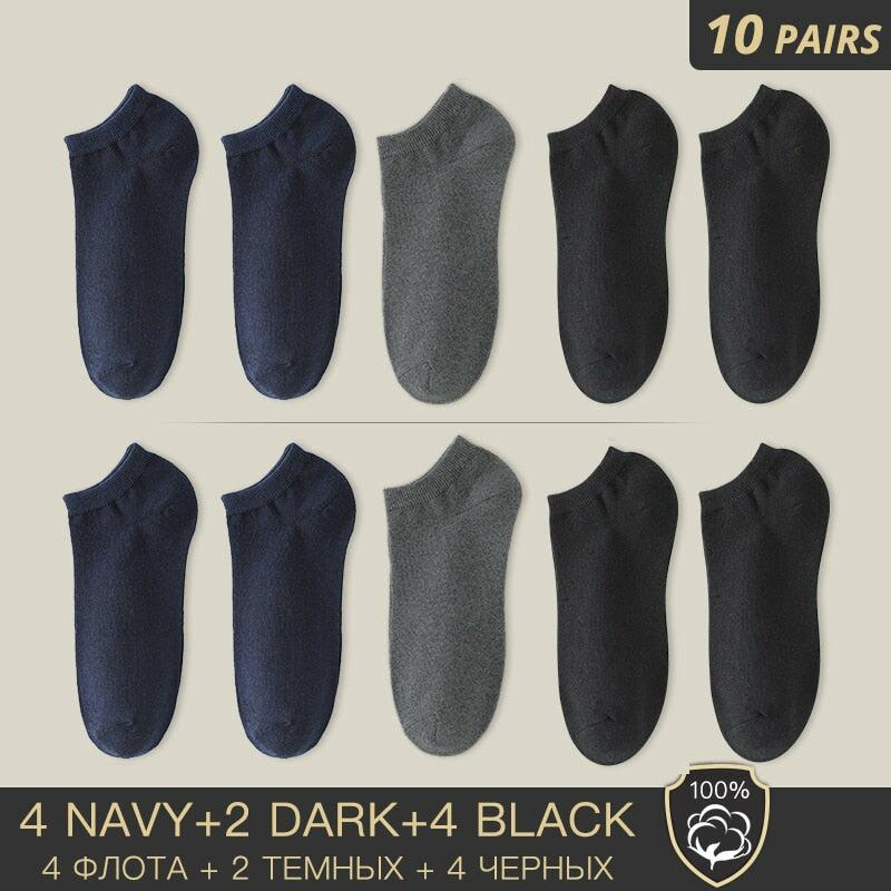 100% Cotton Men Socks Breathable Socks Short Size EU 39-44