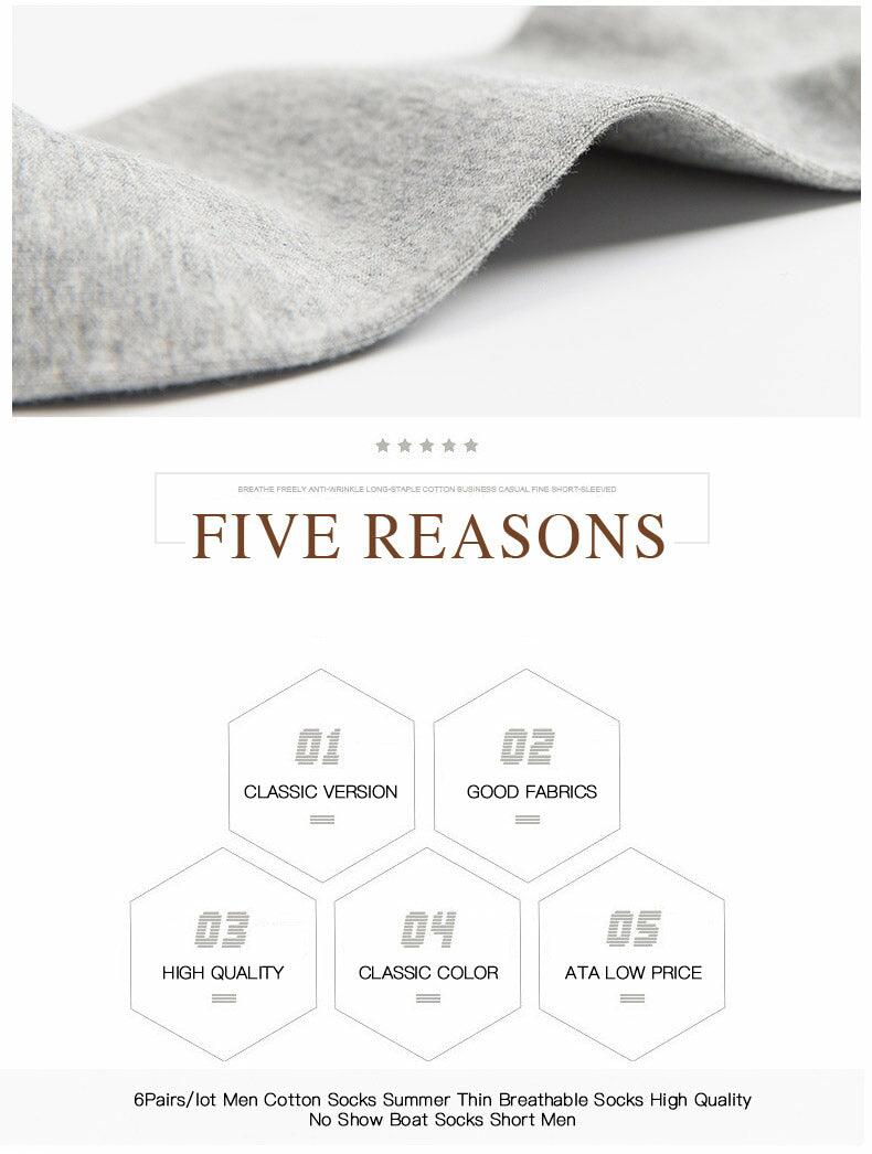 100% Cotton Men Socks Breathable Socks Short Size EU 39-44