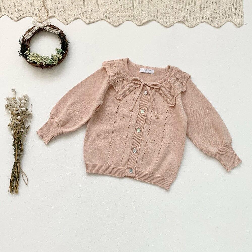 100%Cotton Knitted Jumper for Kids, with Peter Pan Collar