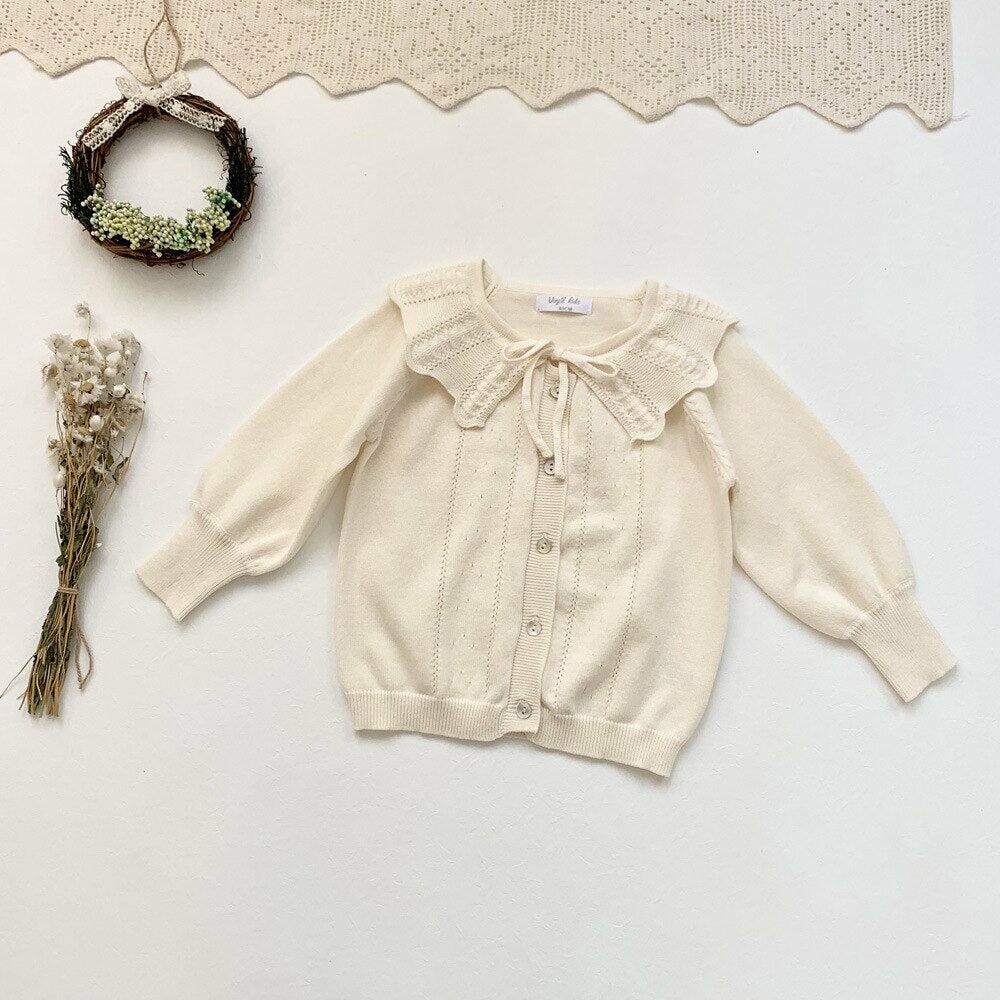 100%Cotton Knitted Jumper for Kids, with Peter Pan Collar