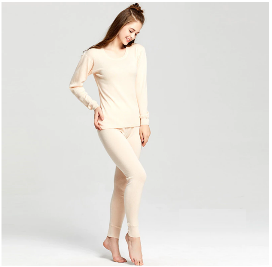 100% Merino Wool Thermal Underwear Sets Top and Long Johns/Long Janes Men Women Family Sets