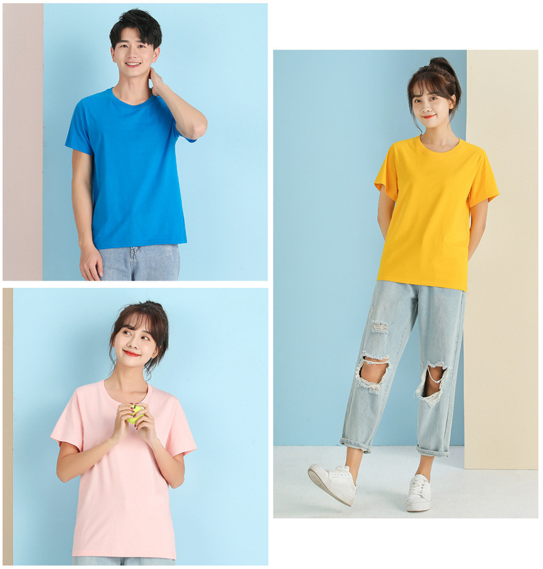 100% Cotton T-shirt Round Neck Tops Tees Unisex