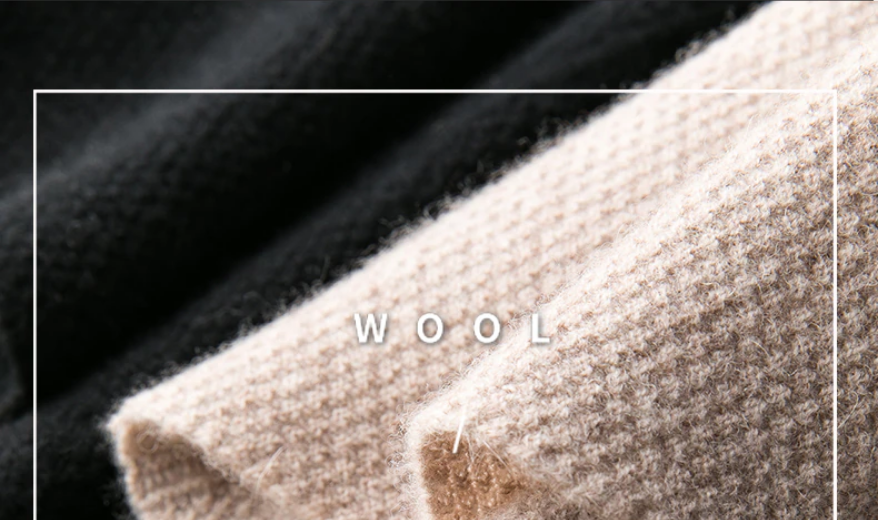 100% Pure Wool Knitted Skirt Elastic Waist