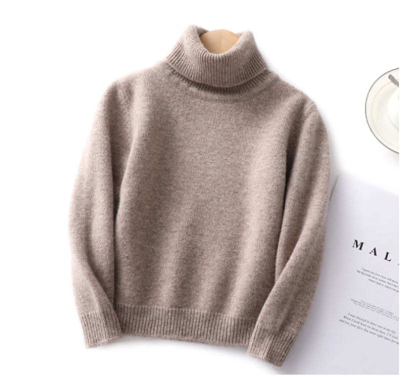 Pure Wool Children's Boys Girls Pullovers Sweaters Knit Bottoming Top