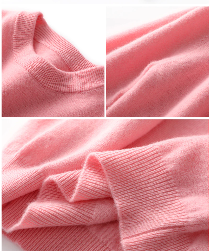 100% Pure Wool Pullovers Children's Boys Girls Sweaters Round Neck All-Match Knit Bottoming Tops