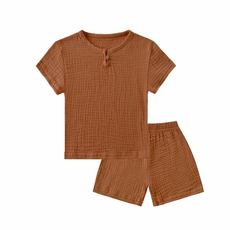 100% Cotton Baby Boy Girl Unisex Sets Suits T-shirt + Shorts 2 Piece/Set Kids 1-6 Years Old Casual Clothing