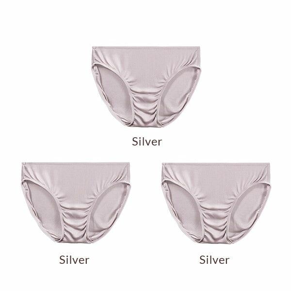 100%Natural silk 3pcs/lot Ladies Low-rise Briefs Panties Basics Underwear