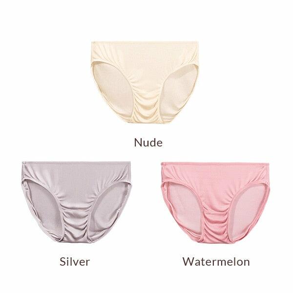 100% Mulberry silk 3pcs/lot Ladies Low-rise Briefs Panties Basics Underwear