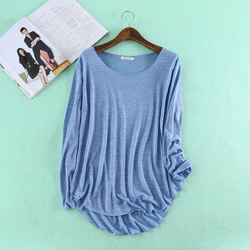 100% Bamboo Fibre Casual Women's T-Shirt Round Neck Short Sleeve Tops Tees Basics