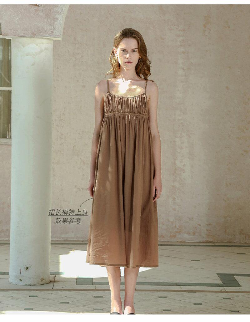 100% Cotton Women's Dresses Sundress Adjustable Straps Sleeveless