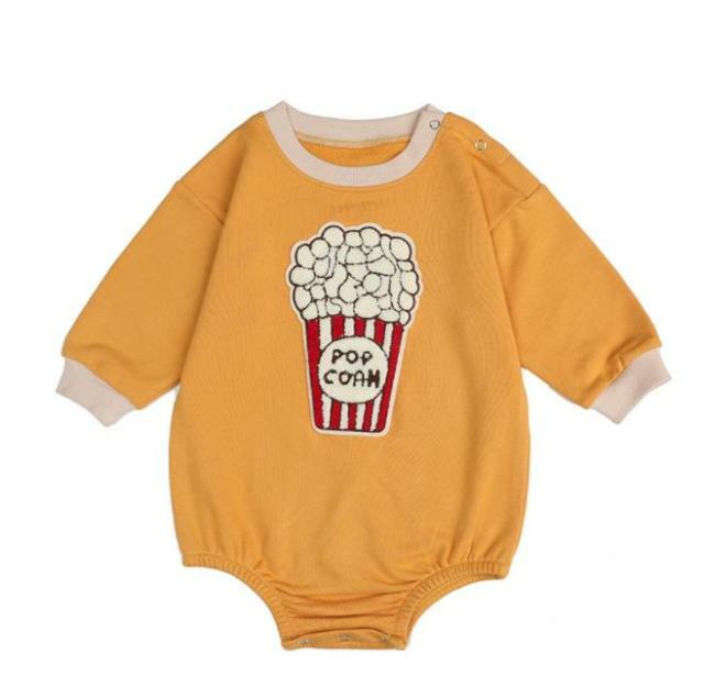 Pure Cotton Rompers New-born Baby Long Sleeve