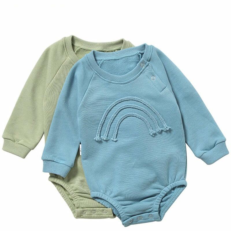 Pure Cotton Rompers New-born Baby Long Sleeve
